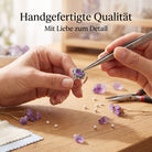[KI] Handgefertigter Silberring mit Amethyst bei der Schmuckherstellung