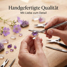 [KI] Handgefertigter Silberring mit Amethyst bei der Schmuckherstellung