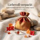 [KI] Silberring mit Karneol und Geschenkbeutel aus recyceltem Sari