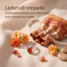[KI] Silberring mit Karneol und Geschenkbeutel aus recyceltem Sari