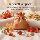 [KI] Silberring mit Karneol und Geschenkbeutel aus recyceltem Sari
