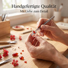 [KI] Handgefertigter Silberring mit Karneol bei der Schmuckherstellung