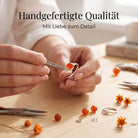 [KI] Handgefertigter Silberring mit Karneol bei der Schmuckherstellung