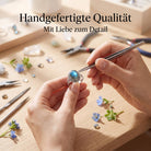 [KI] Handgefertigter Silberring mit Labradorit bei der Schmuckherstellung
