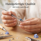 [KI] Handgefertigter Silberring mit Labradorit bei der Schmuckherstellung