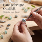 [KI] Handgefertigter Silberring mit Labradorit bei der Schmuckherstellung