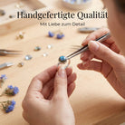 [KI] Handgefertigter Silberring mit Labradorit bei der Schmuckherstellung