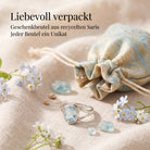 [KI] Silberring mit Topas und Geschenkbeutel aus recyceltem Sari