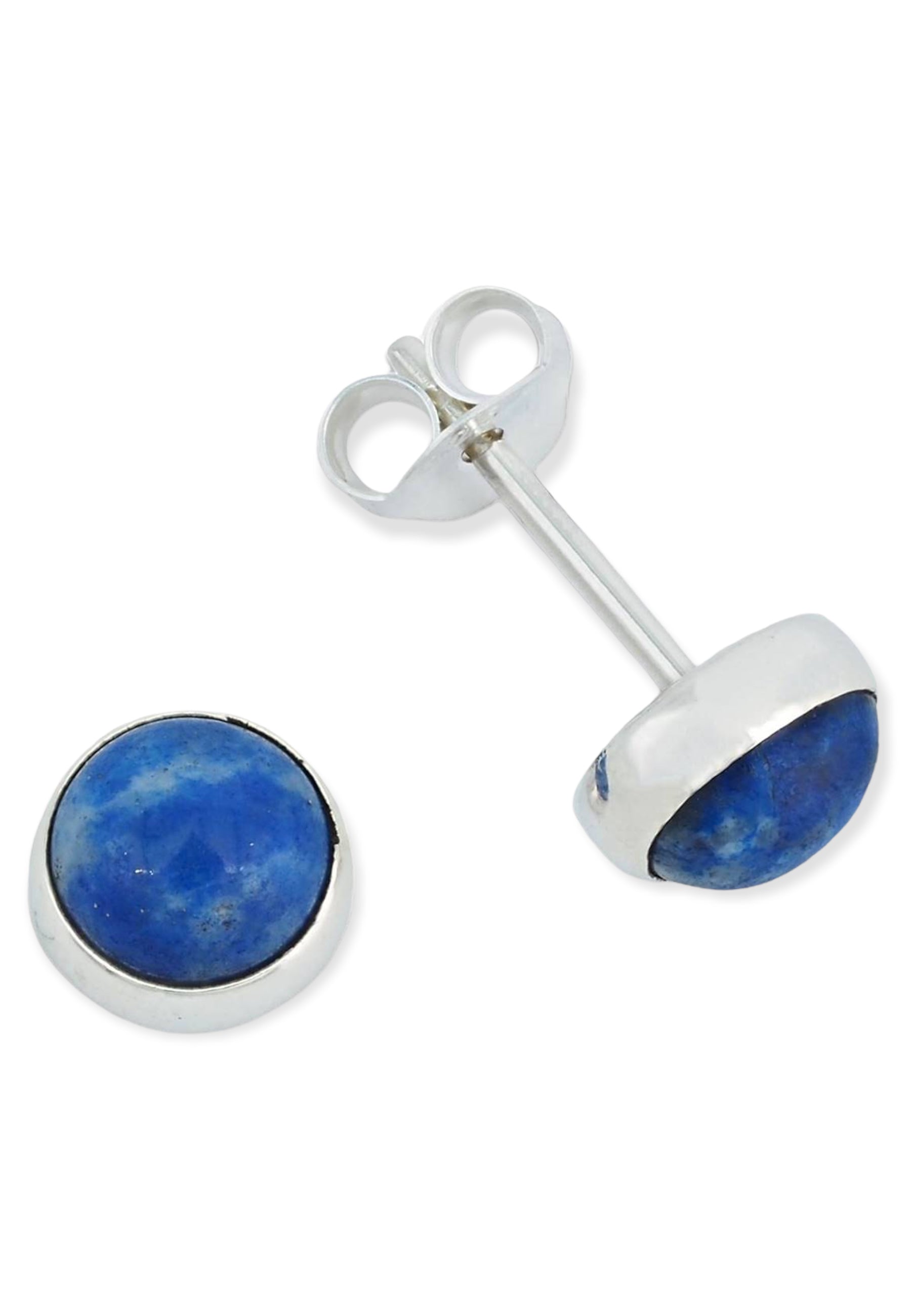 Ear studs SAMA, round, small, made of 925 sterling silver